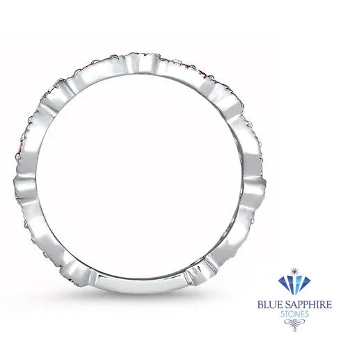 0.29ctw Padparadscha Alternating Marquise Ring in 14K White Gold