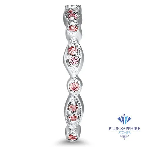 0.29ctw Padparadscha Alternating Marquise Ring in 14K White Gold