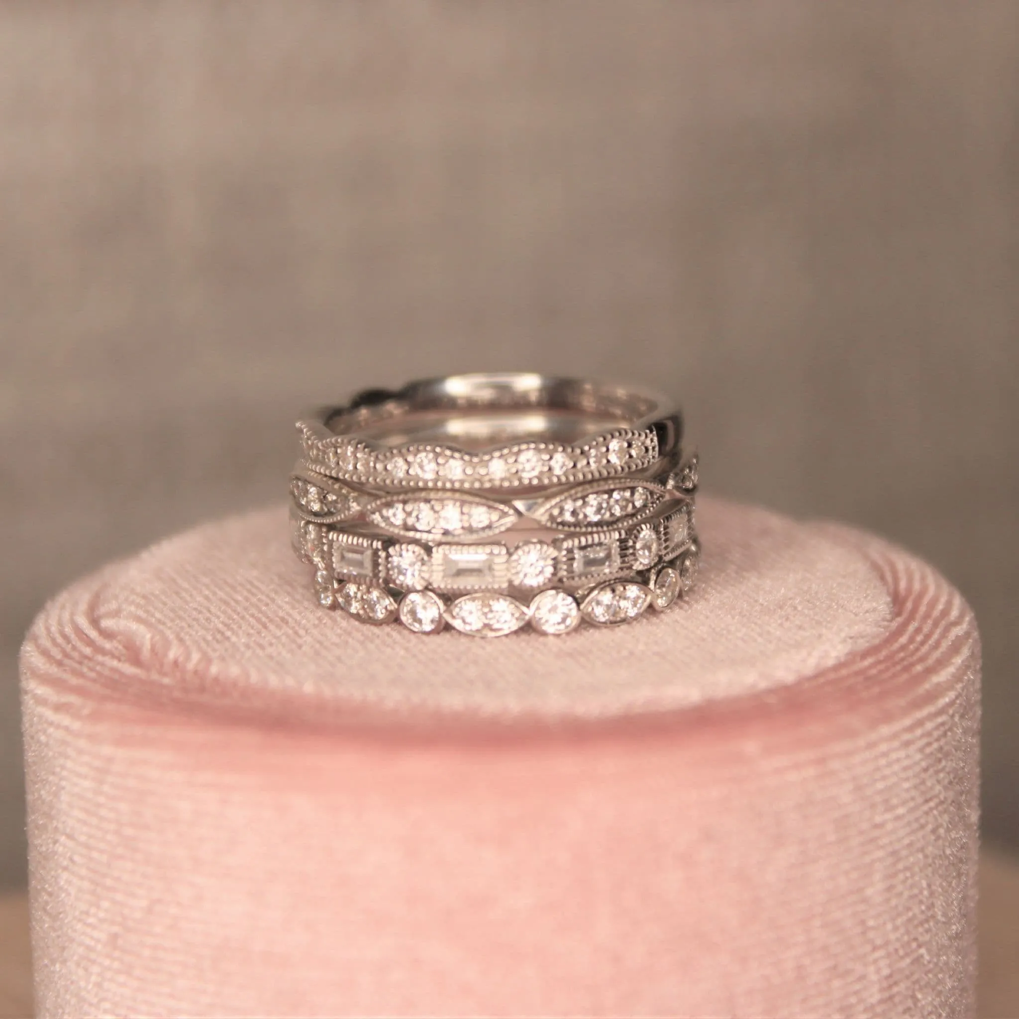 0.35cts Marquise And Round Diamond Ring