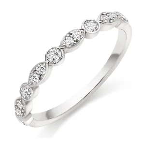 0.35cts Marquise And Round Diamond Ring