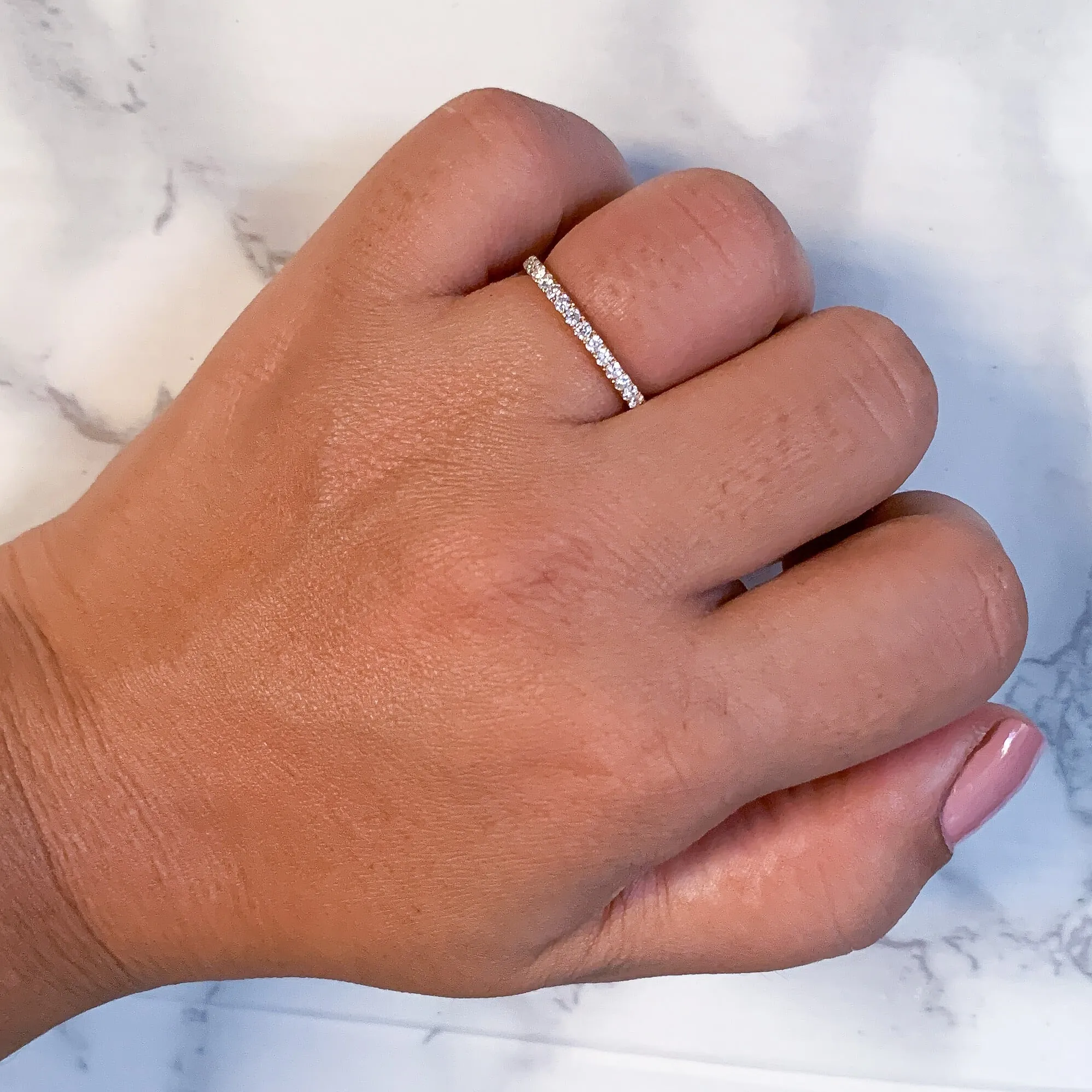 0.35ctw Diamond Half Eternity Band in 18K Yellow Gold