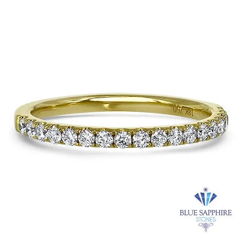 0.35ctw Diamond Half Eternity Band in 18K Yellow Gold