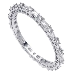 0.75ct 14K or 18K White Gold Diamond Ring