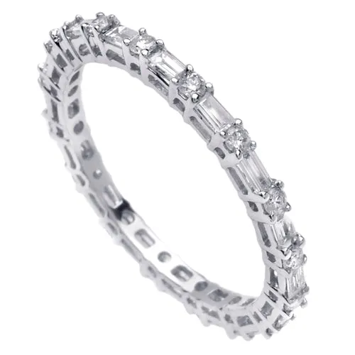 0.75ct 14K or 18K White Gold Diamond Ring