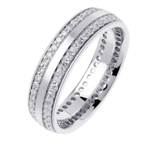 0.96ct 14K or 18K White Gold Diamond Ring