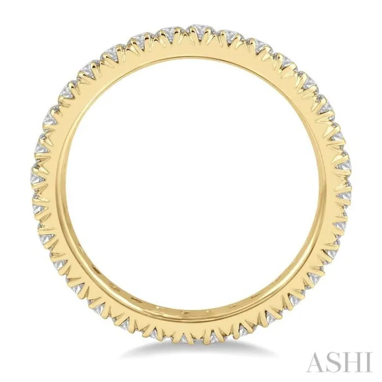 1 ctw Round Cut Diamond Eternity Wedding Band in 14K Yellow Gold