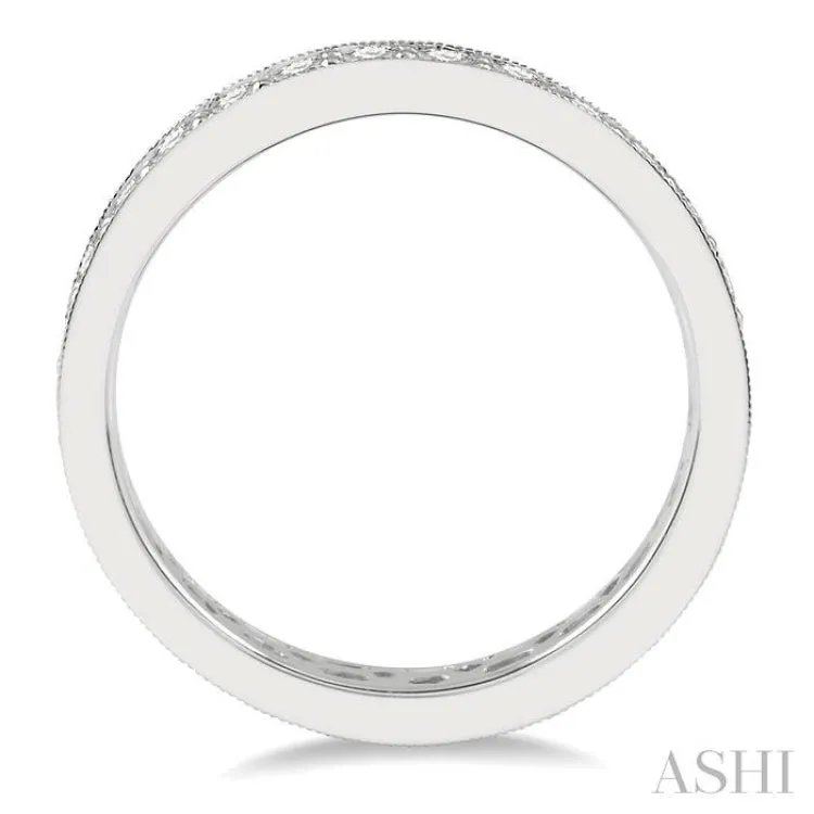 1.00 ctw Round Cut Diamond Eternity Wedding Band in 14K White Gold