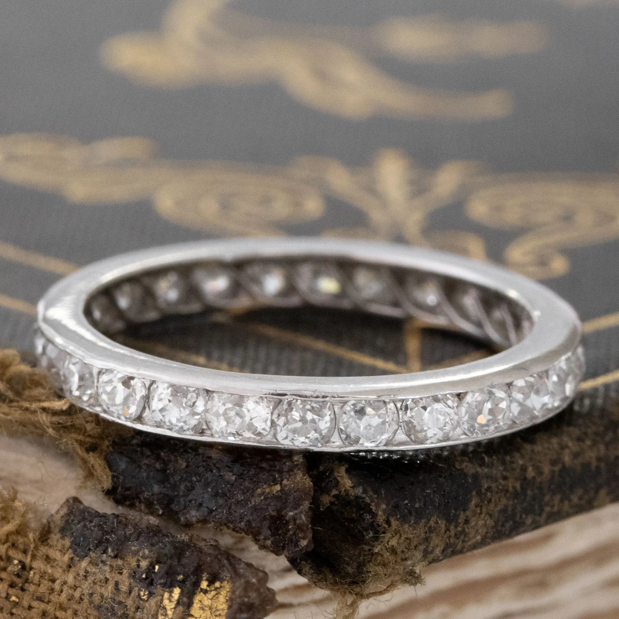 1.00ctw Vintage Old Cut Diamond Eternity Band