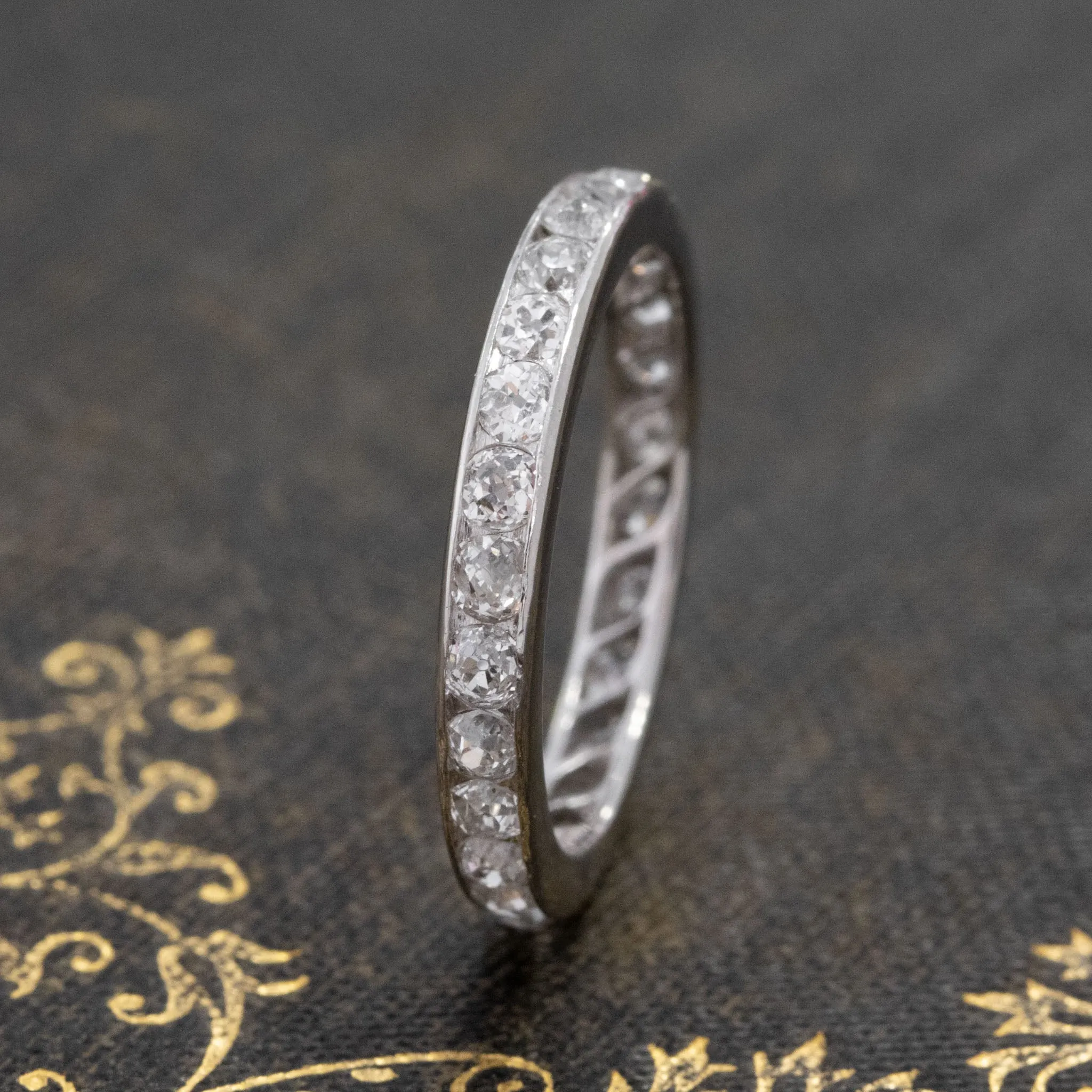 1.00ctw Vintage Old Cut Diamond Eternity Band
