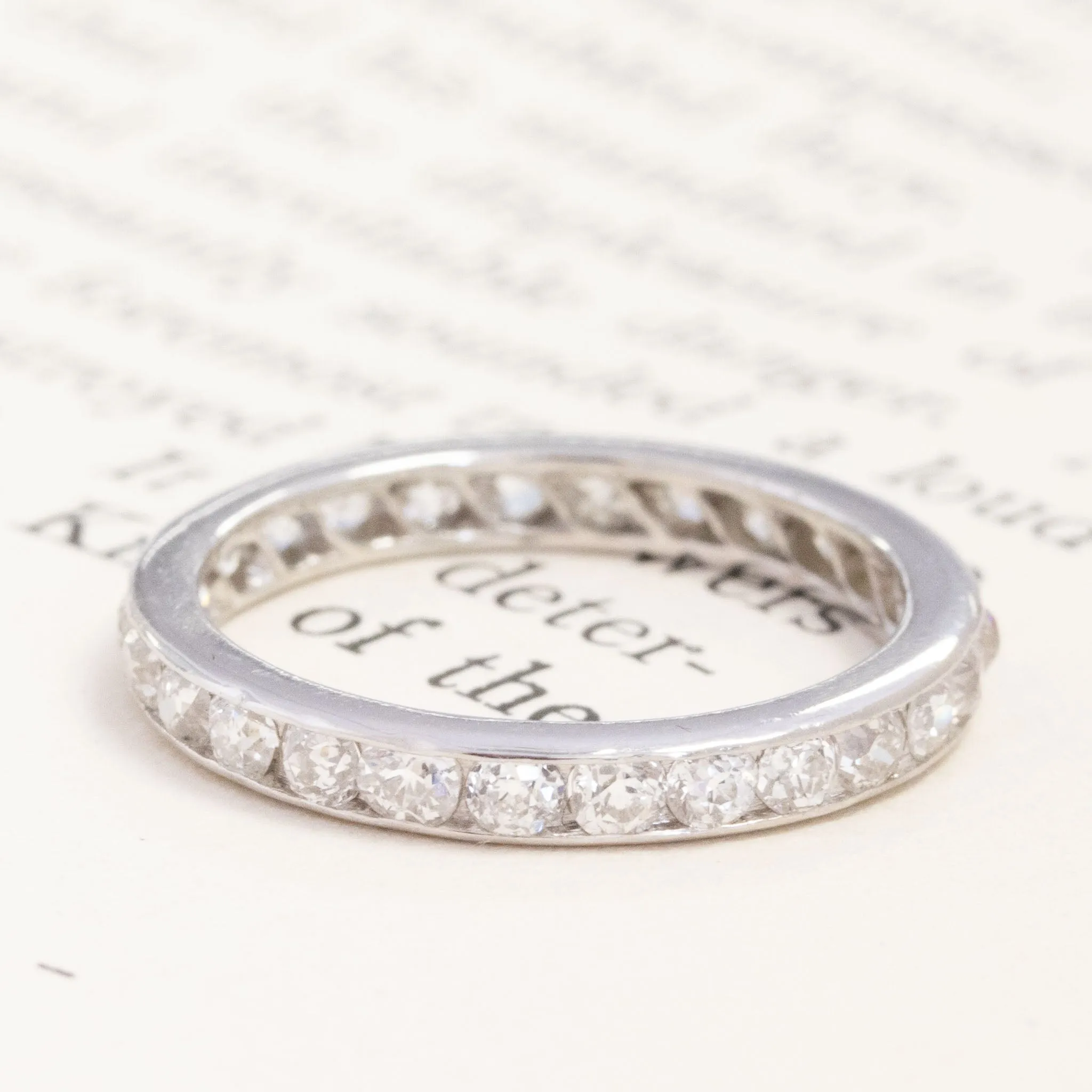 1.00ctw Vintage Old Cut Diamond Eternity Band