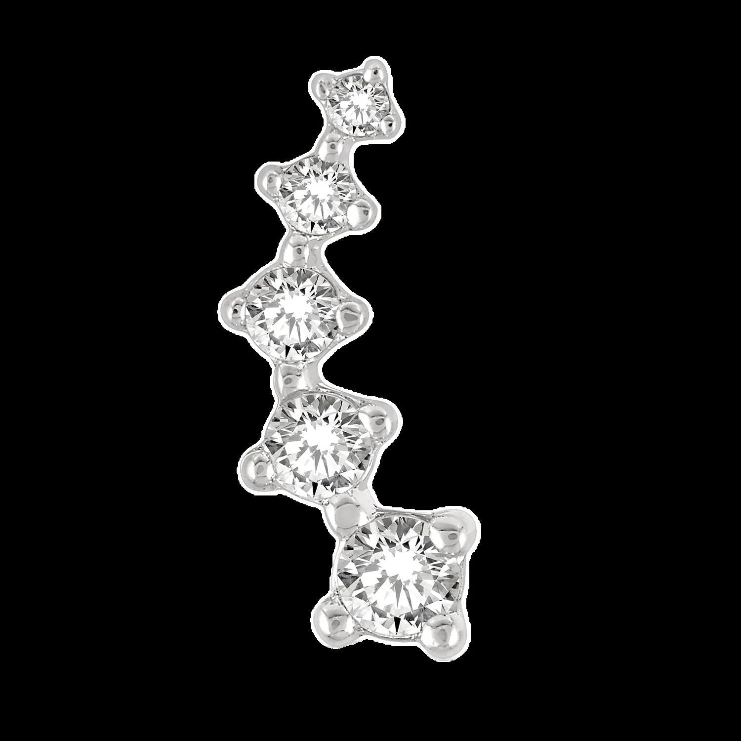10K 0.10ct Diamond Cluster Earrings