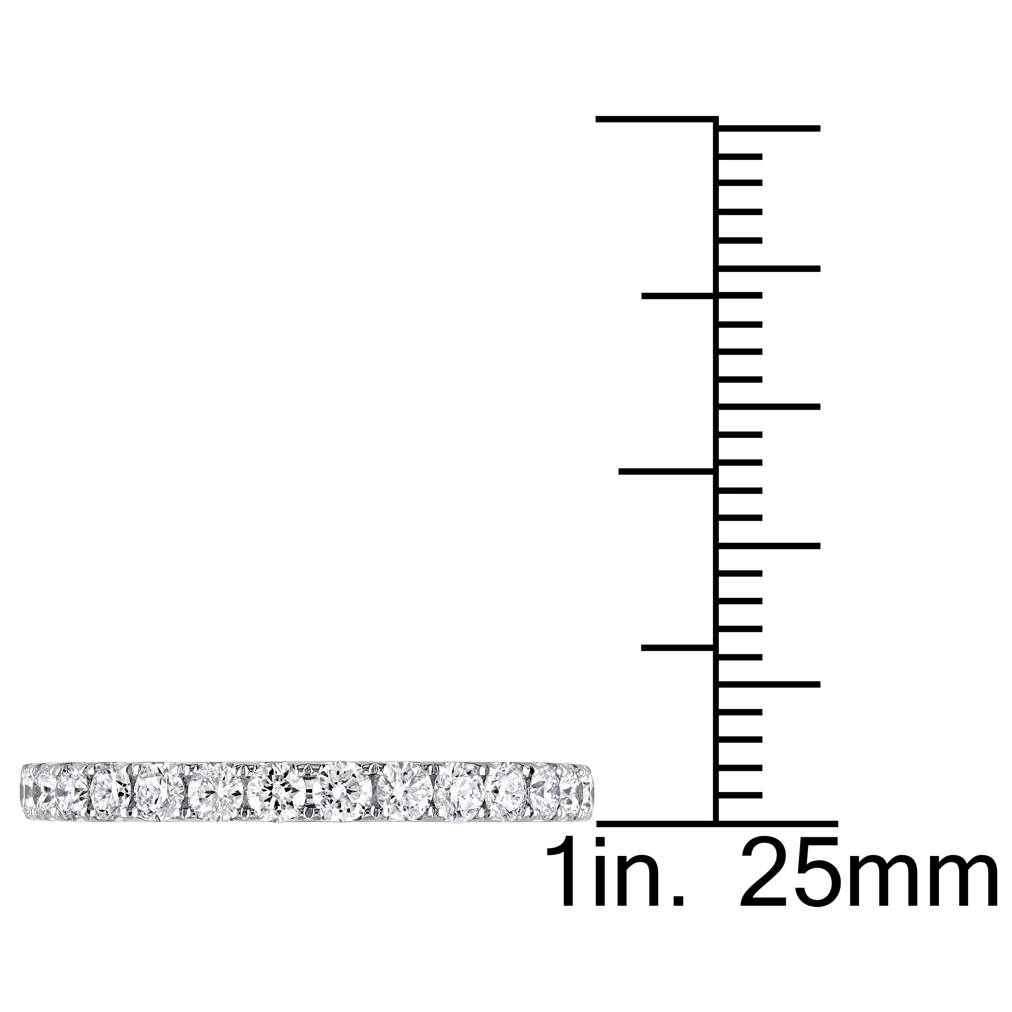 10K White Gold Thin Diamond Eternity Ring