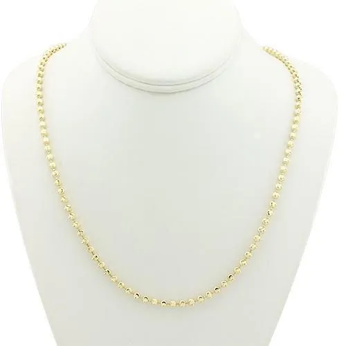 10k Yellow Gold Ball Chain in 4 mm