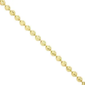 10k Yellow Gold Ball Chain in 4 mm