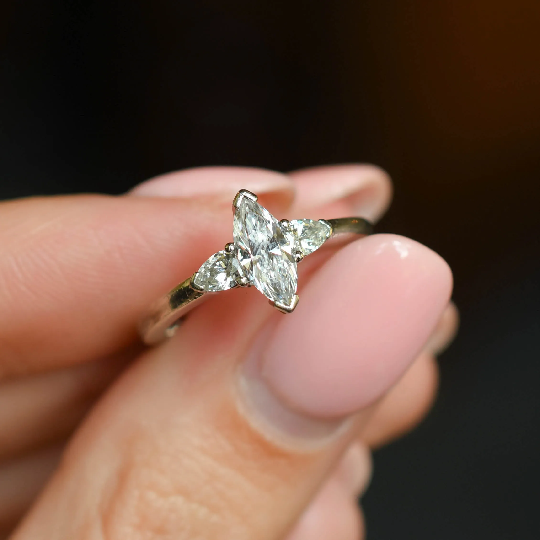 1.20ct Marquise Diamond Engagement Ring