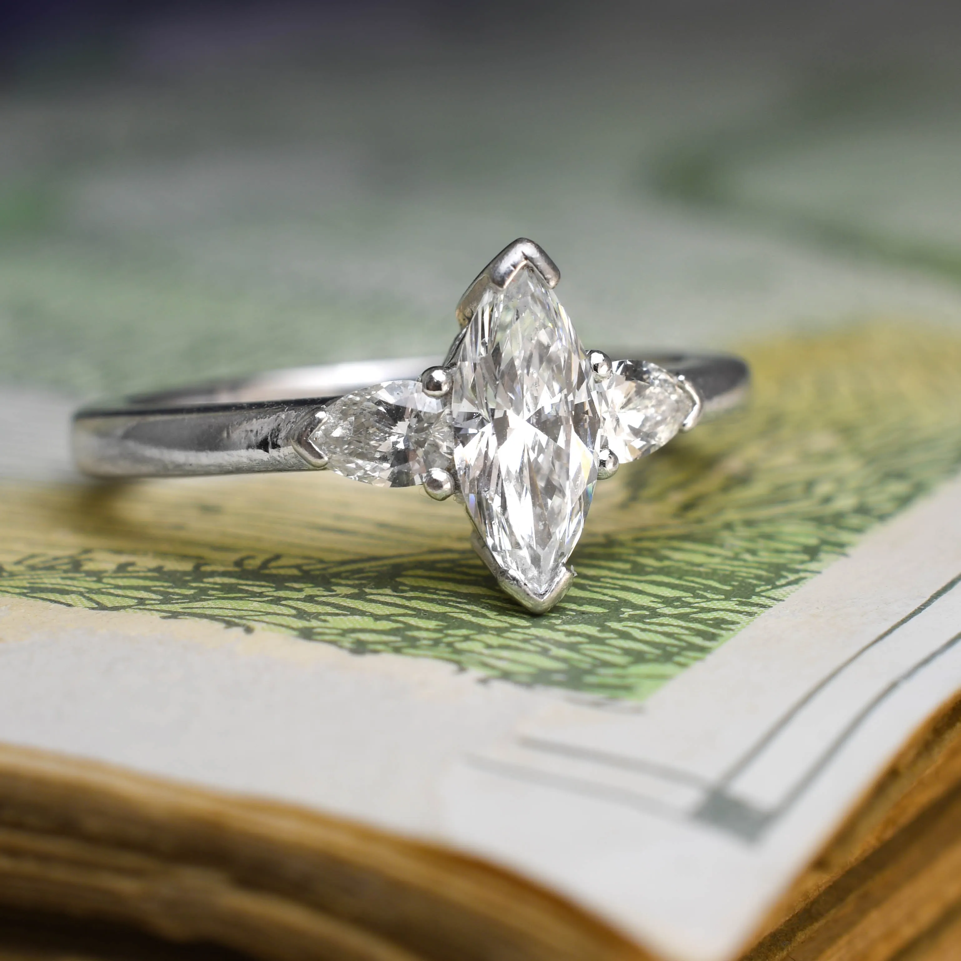1.20ct Marquise Diamond Engagement Ring