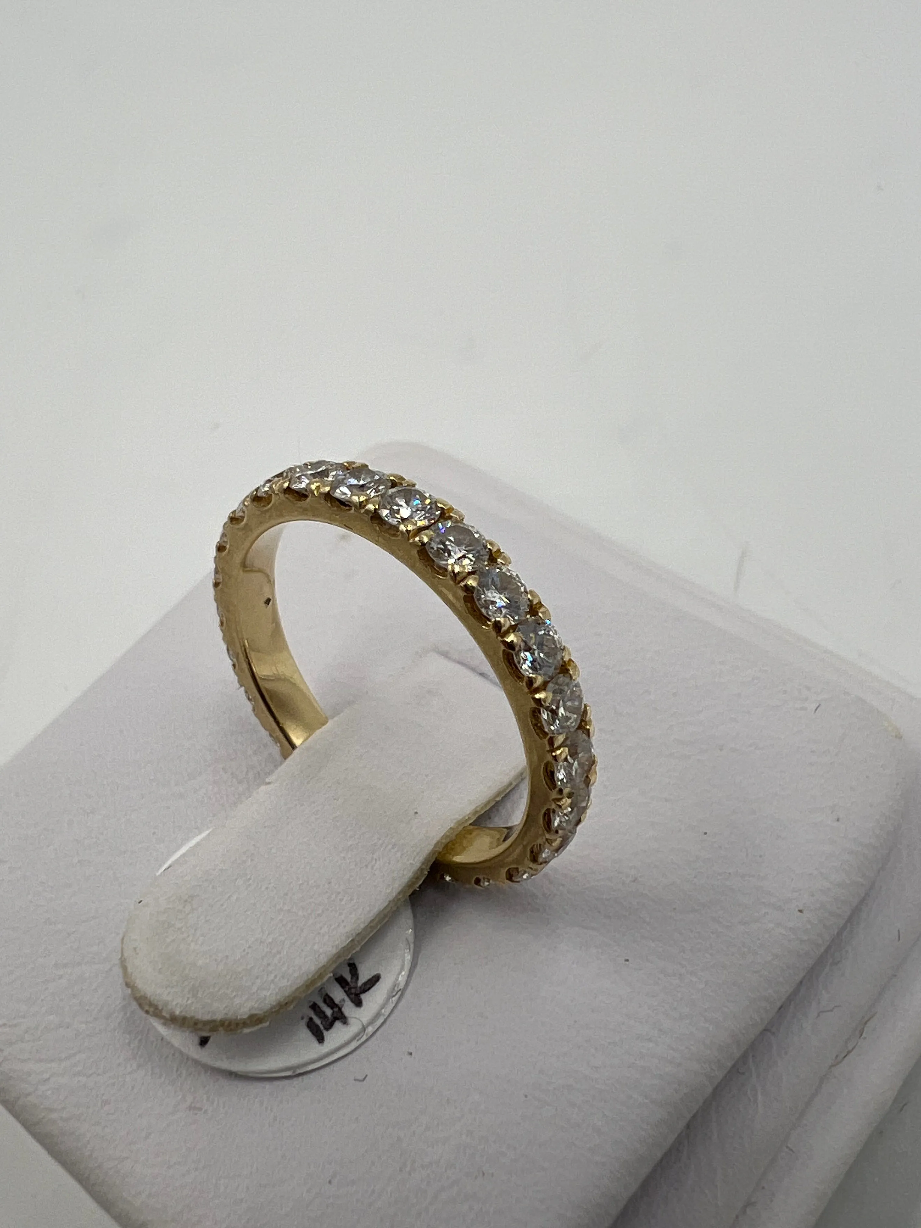 1.25 Carat TW Diamond Yellow Gold Eternity Band Ring