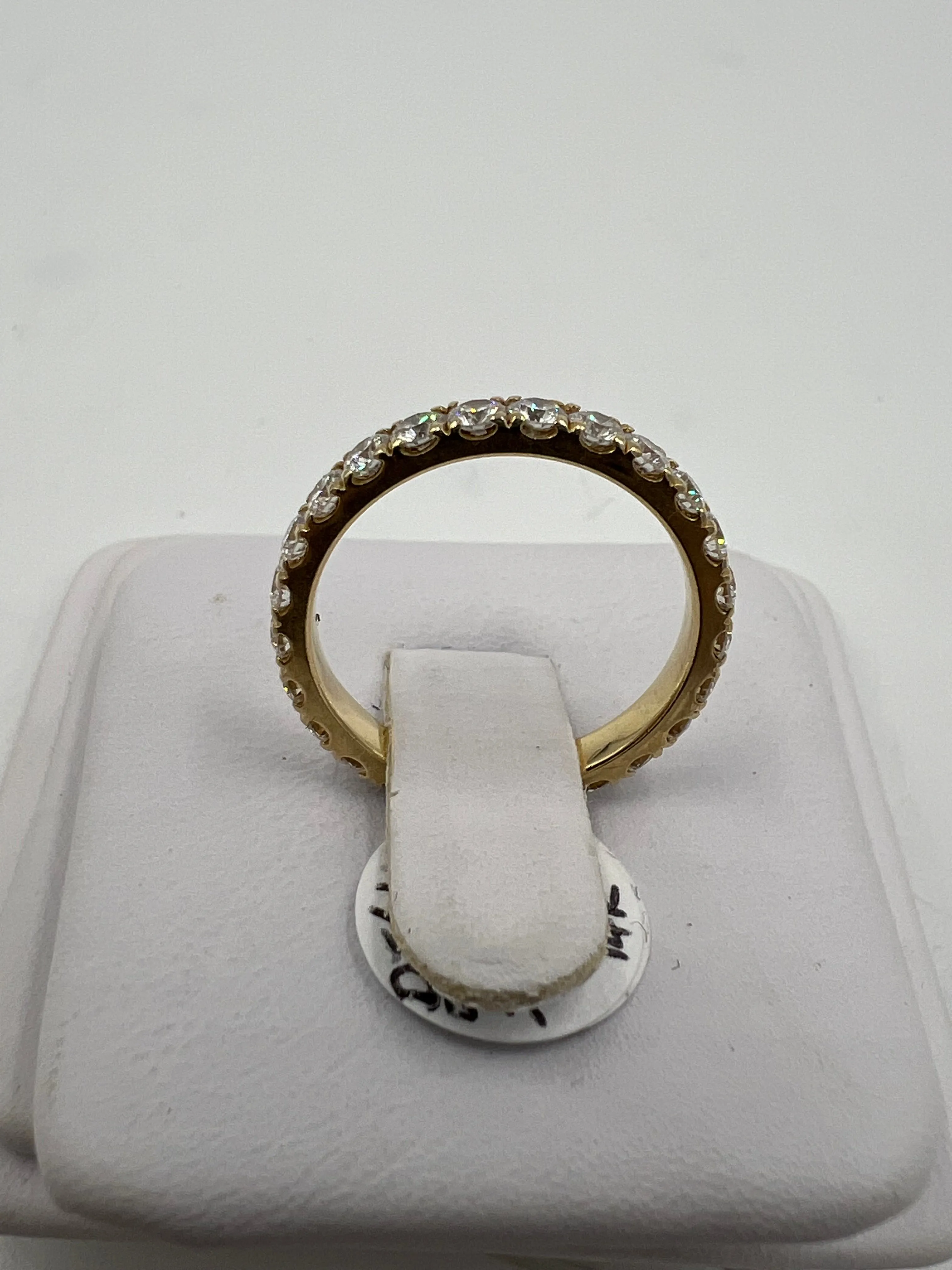 1.25 Carat TW Diamond Yellow Gold Eternity Band Ring