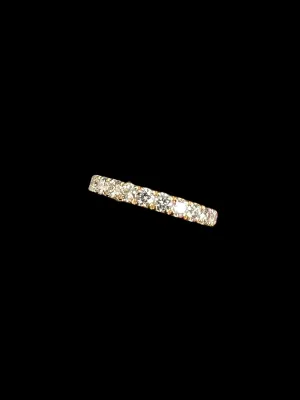 1.25 Carat TW Diamond Yellow Gold Eternity Band Ring