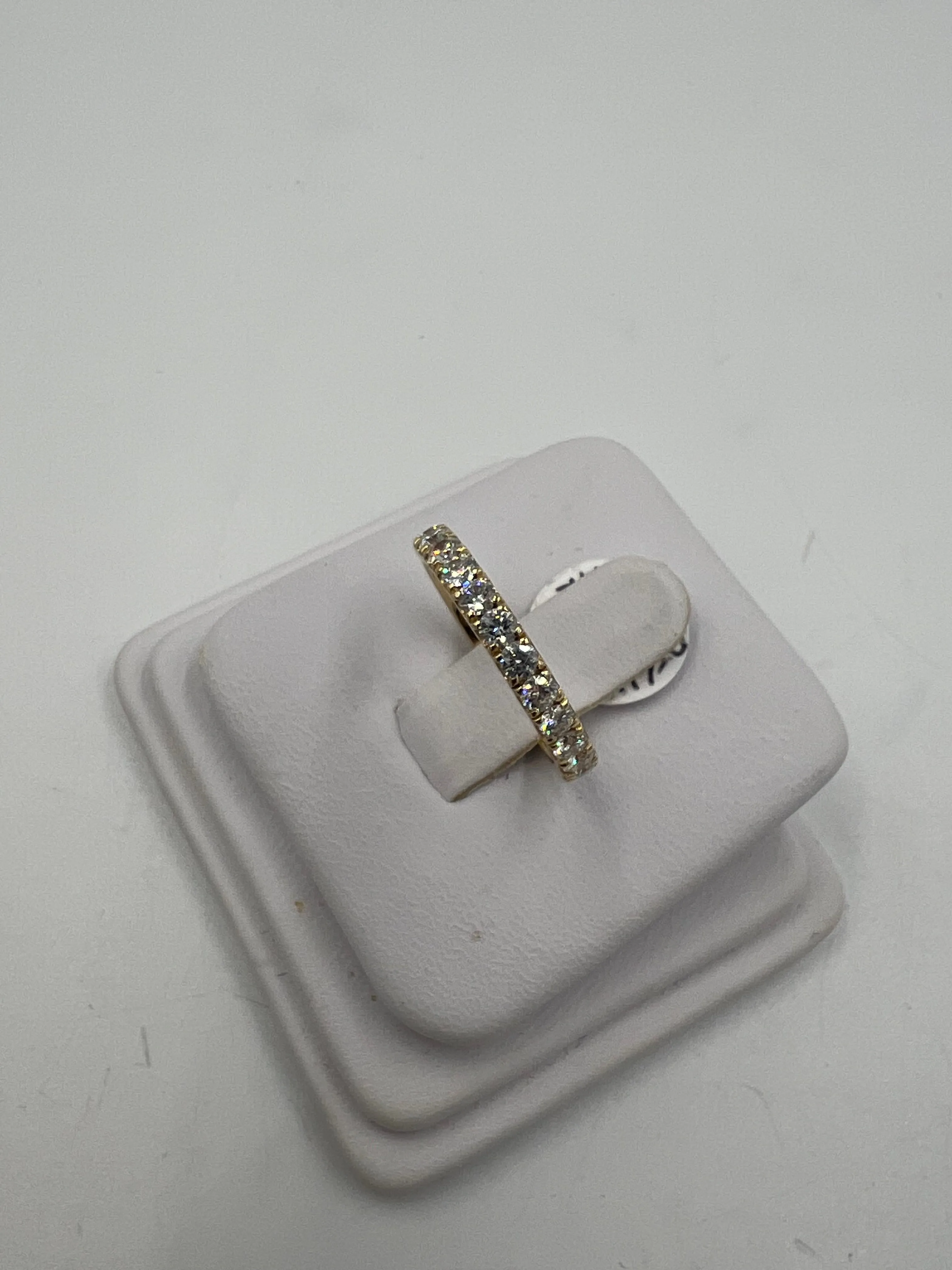 1.25 Carat TW Diamond Yellow Gold Eternity Band Ring