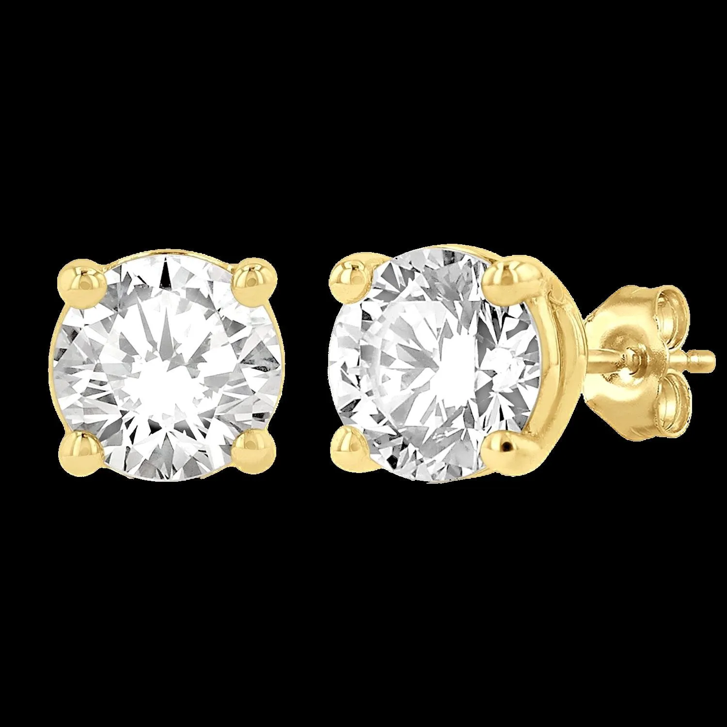 14K 0.75ct Diamond Solitaire Earrings