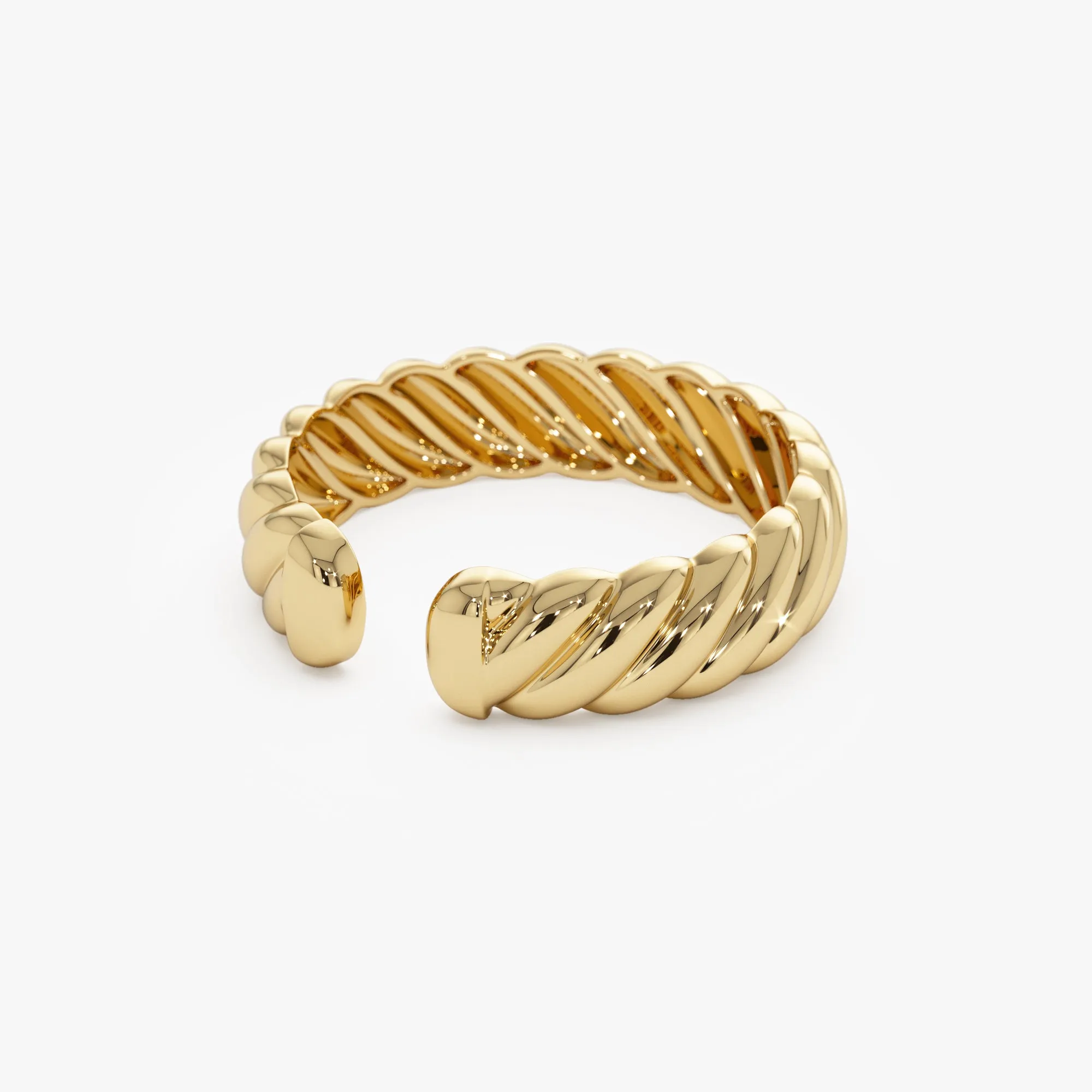 14K 5MM Rope Cuff Ring