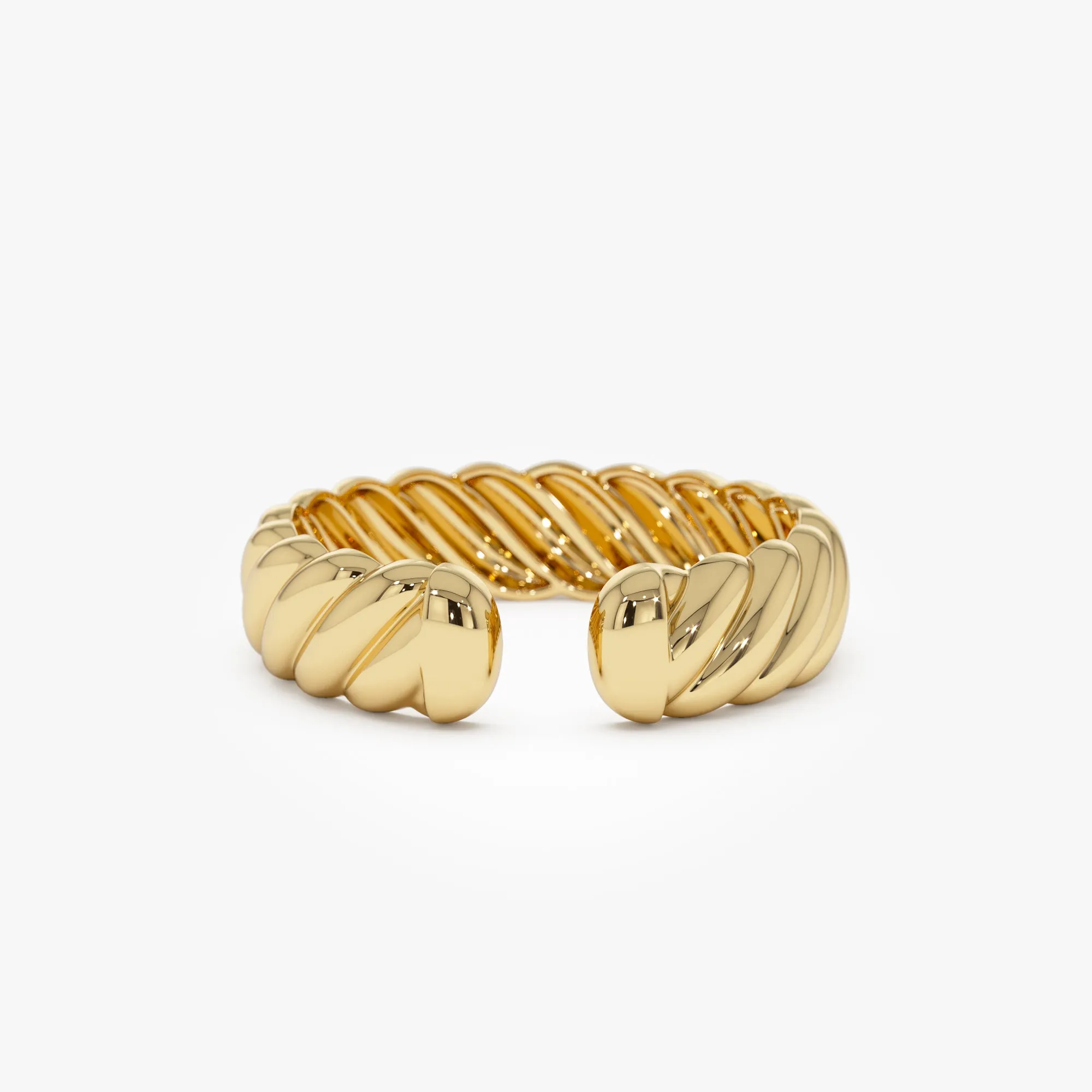 14K 5MM Rope Cuff Ring