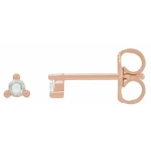 14K Rose .04 CTW Rose-Cut Natural Diamond Earrings