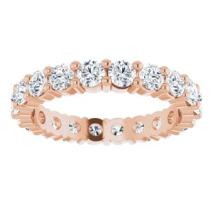 14K Rose 2 CTW Lab-Grown Diamond Eternity Band Size 8