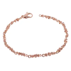 14k Rose Gold Nugget Bracelet 7.5" 3.8mm 10 grams