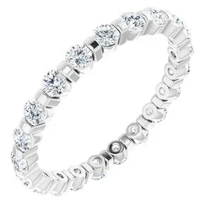 14K White 3/4 CTW Diamond Eternity Band