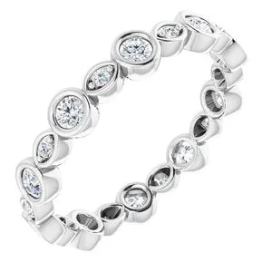 14K White 5/8 CTW Diamond Eternity Band