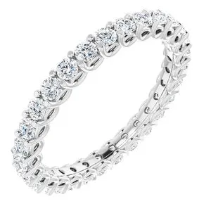 14K White 7/8 CTW Diamond Eternity Band