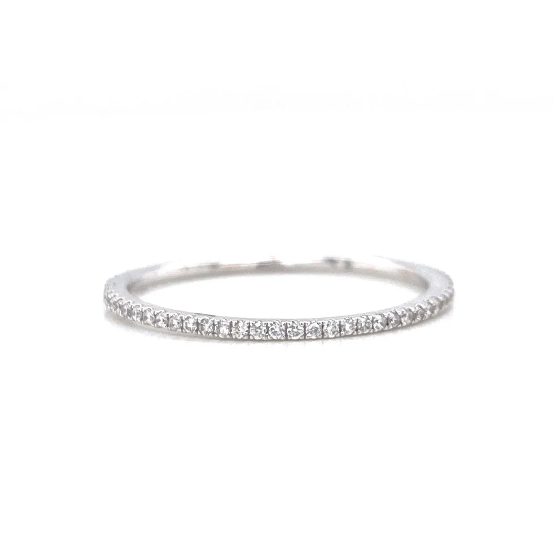 14K White Gold 0.18ct Diamond Eternity Band
