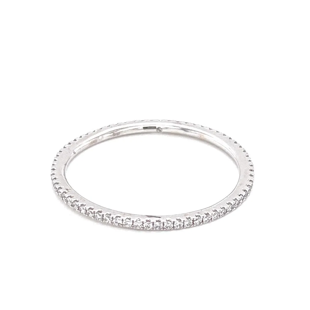 14K White Gold 0.18ct Diamond Eternity Band