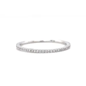 14K White Gold 0.18ct Diamond Eternity Band