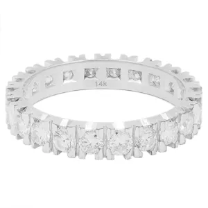 14K White Gold 1.10 Carat Diamond Eternity Band