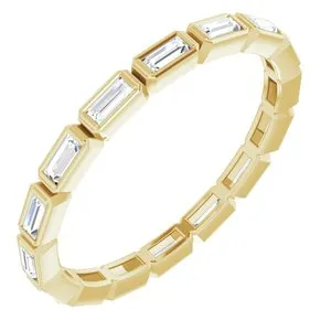 14K Yellow 1/2 CTW Diamond Eternity Band Size 6