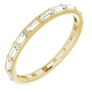 14K Yellow 1/2 CTW Diamond Eternity Band Size 8