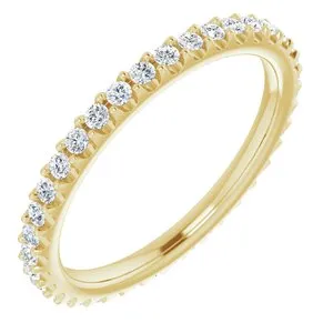14K Yellow 3/8 CTW Diamond Eternity Band Size 5.5