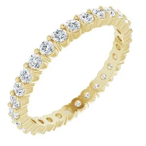 14K Yellow 5/8 CTW Diamond Eternity Band Size 5.5