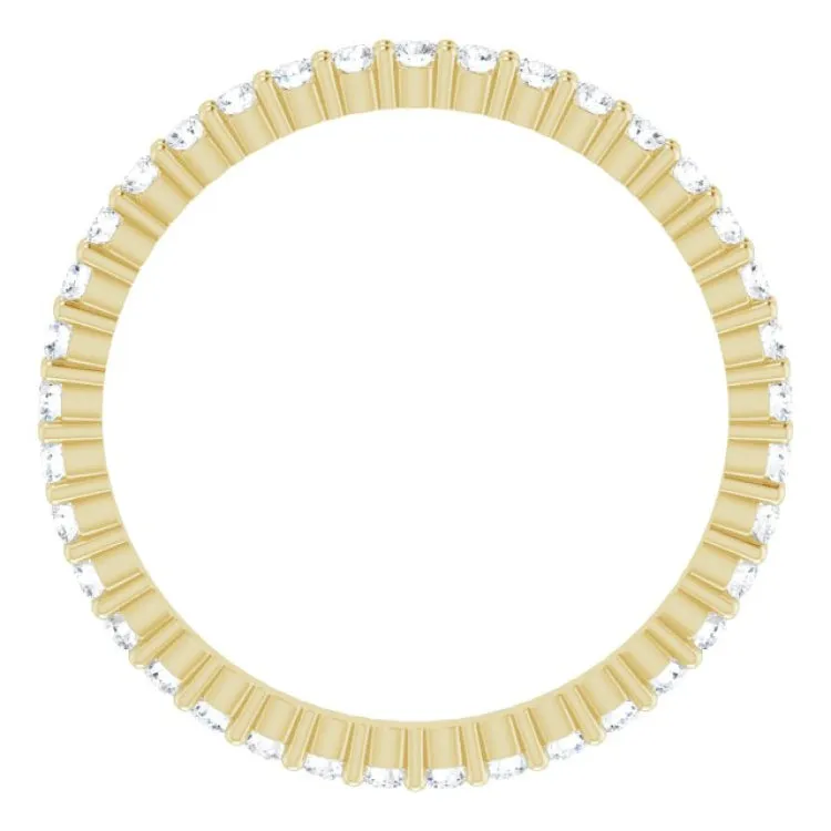14K Yellow 5/8 CTW Lab-Grown Diamond Eternity Band Size 8