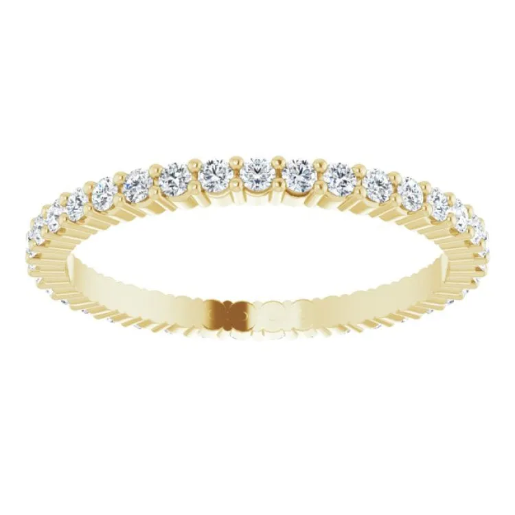 14K Yellow 5/8 CTW Lab-Grown Diamond Eternity Band Size 8
