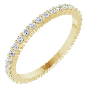 14K Yellow 5/8 CTW Lab-Grown Diamond Eternity Band Size 8