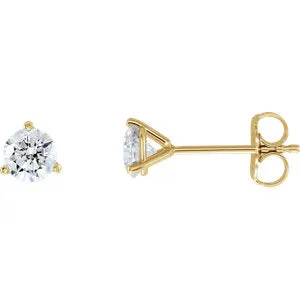 14K Yellow 5/8 CTW Lab-Grown Diamond Stud Earrings