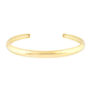 14K Yellow Gold Overlay Smooth Cuff Bracelet