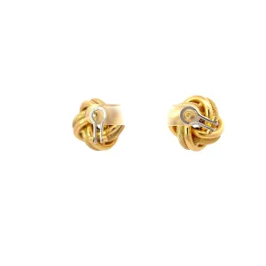 14k Yellow Gold Vintage Love Knot Earrings 11 grams