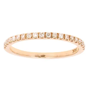 14k Yellow White or Rose Gold 0.24ctw Diamond Eternity Promise Stackable Ring