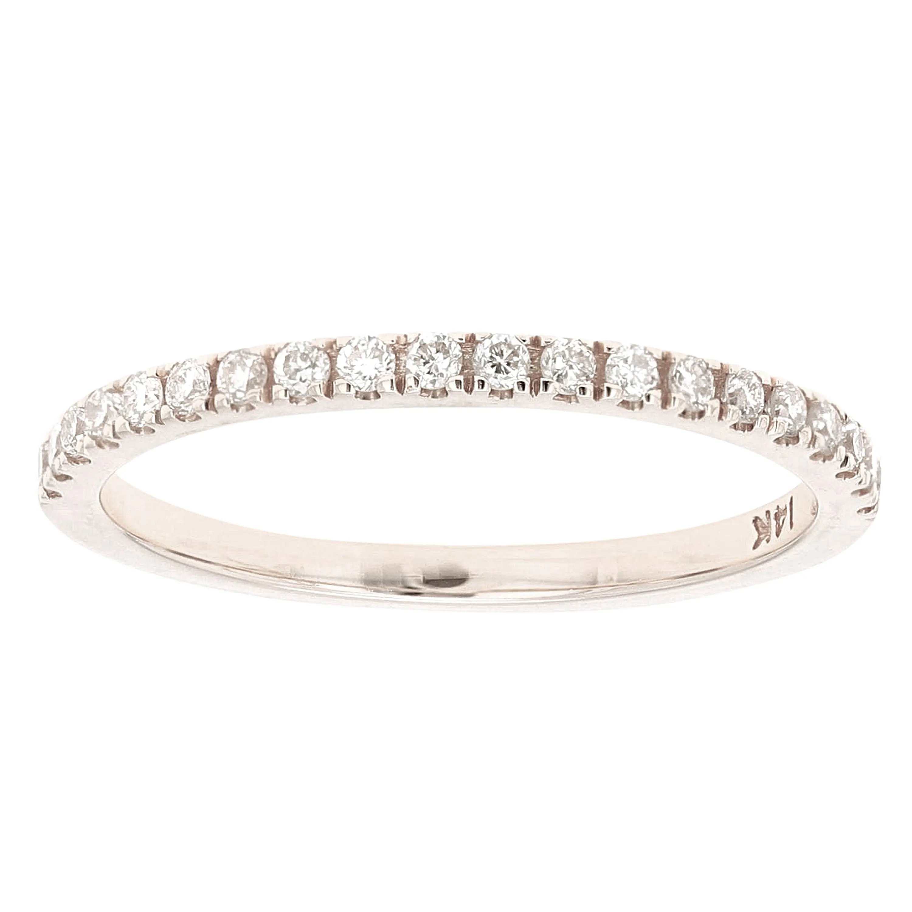 14k Yellow White or Rose Gold 0.24ctw Diamond Eternity Promise Stackable Ring