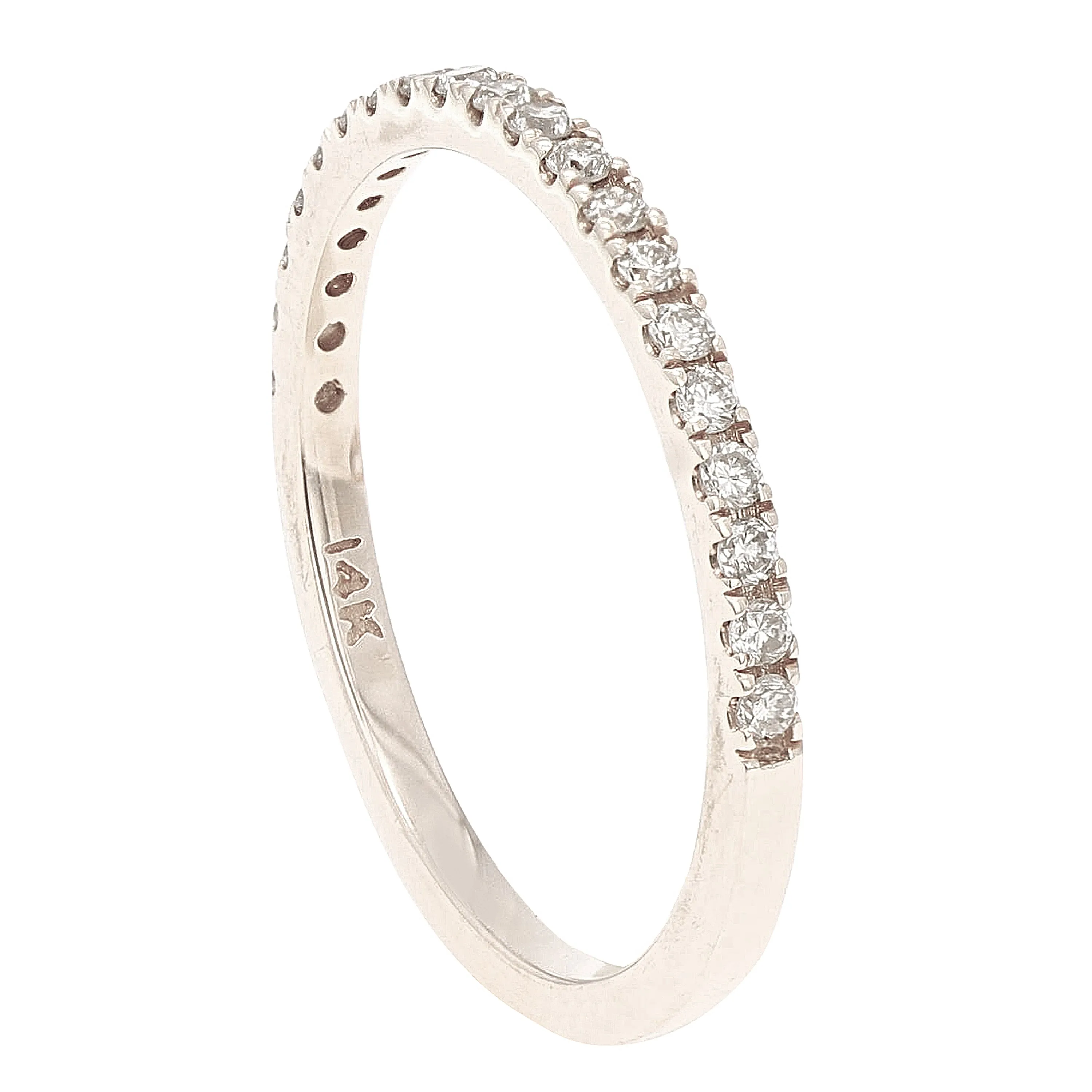 14k Yellow White or Rose Gold 0.24ctw Diamond Eternity Promise Stackable Ring